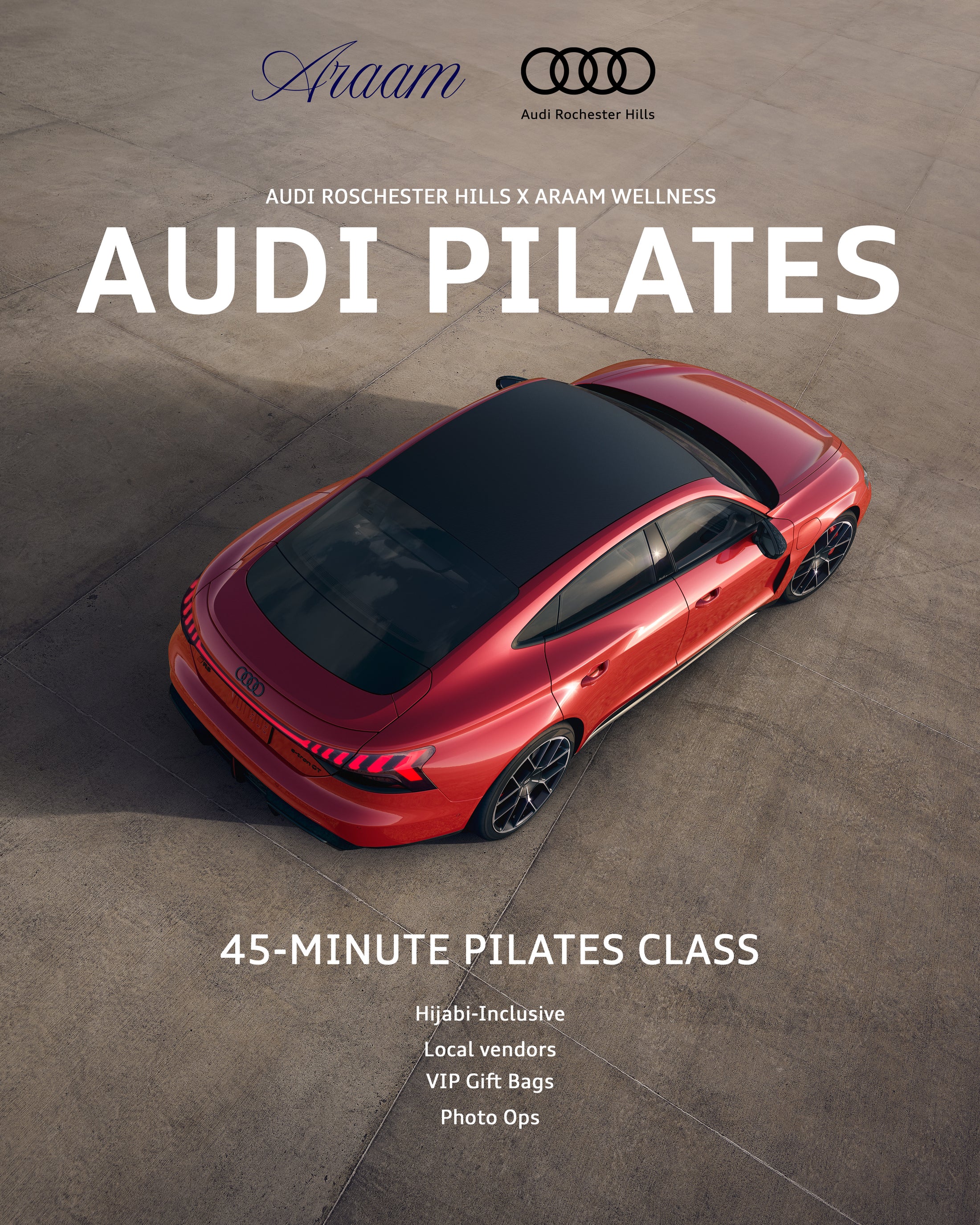 Audi Pilates — Araam × Audi Rochester Hills — August 22, 2026